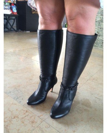 leather long boot