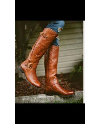 Genuine Leather Long Boots